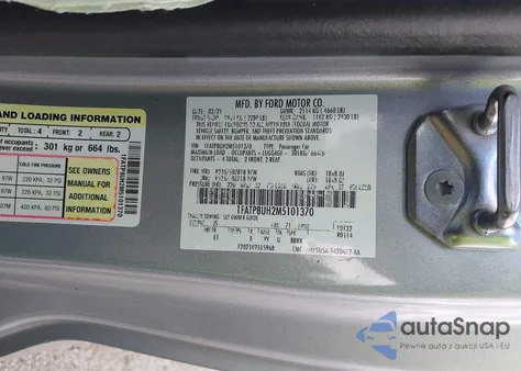 2021 Ford Mustang Ecoboost Premium из США, поврежденный, VIN 1FATP8UH2M5101370